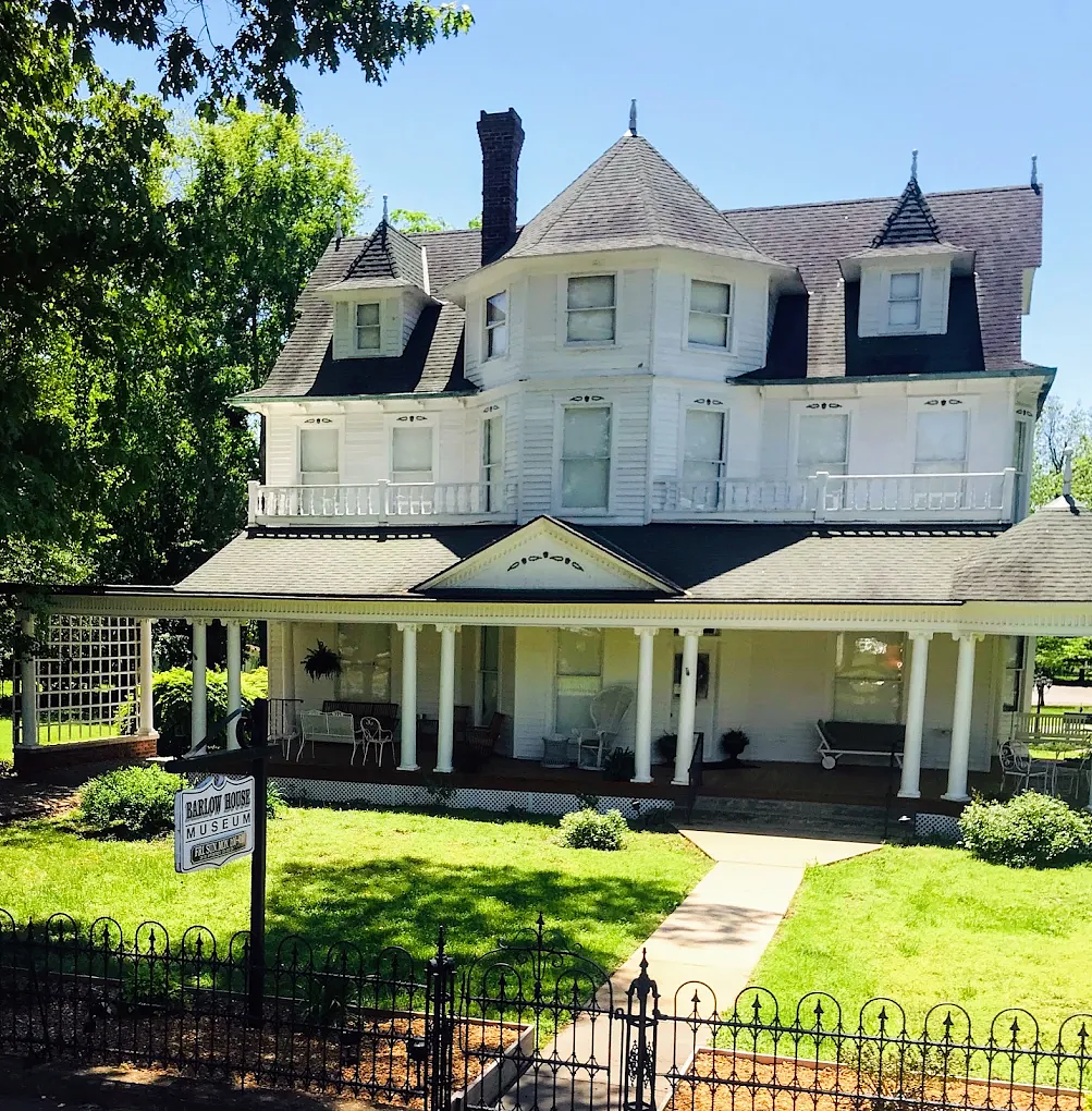 The front porch of the Barlow House Museum in Ballard County, Kentucky.